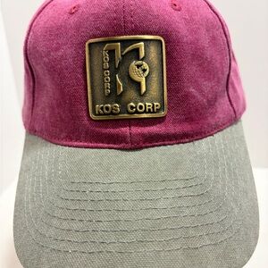 KOS Corp Men’s Hat Burgundy & Gray